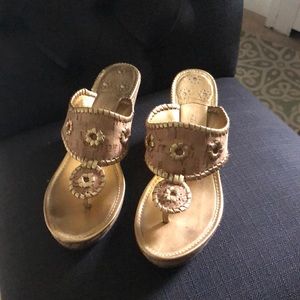 Gold and Cork Jack Rodger Wedge